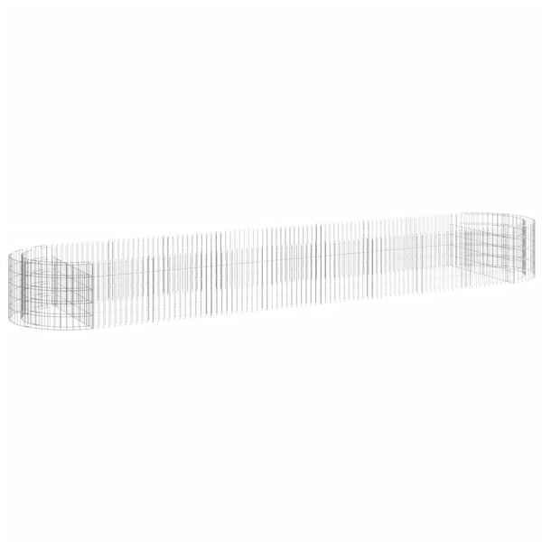 vidaXL gabion-højbed 500x100x50 cm galvaniseret jern