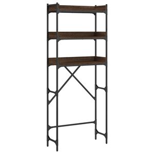 vidaXL vaskemaskinereol 67x25x163 cm konstrueret tr&aelig; brunt egetr&aelig;