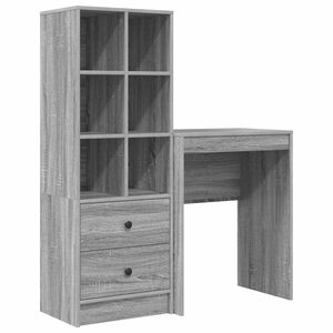 vidaXL Bord Gr&aring; Sonoma 105,5 x 34 x 127 cm 2 stk.