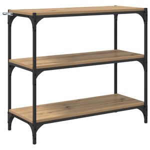 vidaXL Bogskab 3 niveauer 80 x 33 x 70,5 cm Ingeni&oslash;rt tr&aelig; og jern