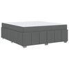 vidaXL Sengestel med madras M&oslash;rkegr&aring; 180 x 200 cm Stof