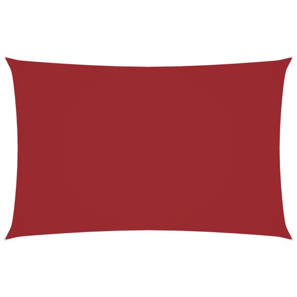 vidaXL solsejl 5x8 m rektangulær oxfordstof rød