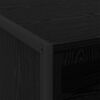 vidaXL Sengebord med skuffe Sort eg 50 x 39,5 x 50 cm Konstrueret tr&aelig;
