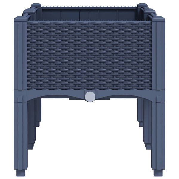 vidaXL plantekasse med ben 80x40x42 cm PP blågrå