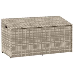 vidaXL opbevaringskasse til haven 110x50x58 cm polyrattan lysegr&aring;