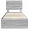 vidaXL Sengestel med skuffe Gr&aring; Sonoma 75 x 190 cm Ingeni&oslash;rtr&aelig;