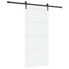 vidaXL Skyded&oslash;r ORKDAL 93 x 202 cm Konstrueret tr&aelig; Hvid og sort