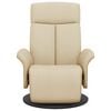 vidaXL l&aelig;nestol med fodst&oslash;tte stof cremefarvet