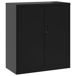 vidaXL arkivskab 79x40x90 cm st&aring;l sort