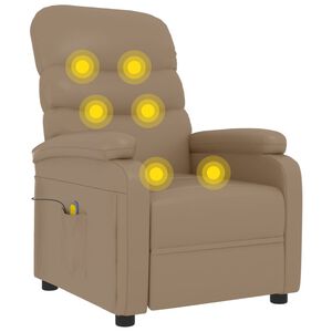 vidaXL massagestol kunstl&aelig;der cappuccinofarvet
