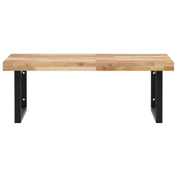 vidaXL v&aelig;gh&aelig;ngt badev&aelig;relseshylde st&aring;l og massivt akacietr&aelig;