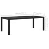 vidaXL udend&oslash;rs spisebordss&aelig;t 9 dele med hynder polyrattan sort