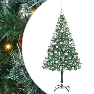vidaXL Kunstigt juletr&aelig; med 300 LED'er Gr&oslash;n 180 cm PVC og St&aring;l