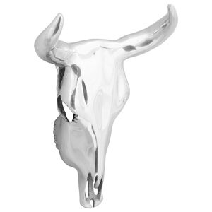 vidaXL Bull kranium Sølv 34 x 13 x 53 cm Aluminium