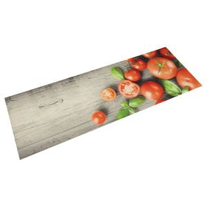 vidaXL k&oslash;kkent&aelig;ppe 45x150 cm tomatdesign vaskbart velour