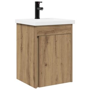vidaXL Badev&aelig;relses Vanity-enhed med Armatur Artisan-eg