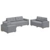 vidaXL Sofa 3 stk. Lysegr&aring; Linned-blandet stof