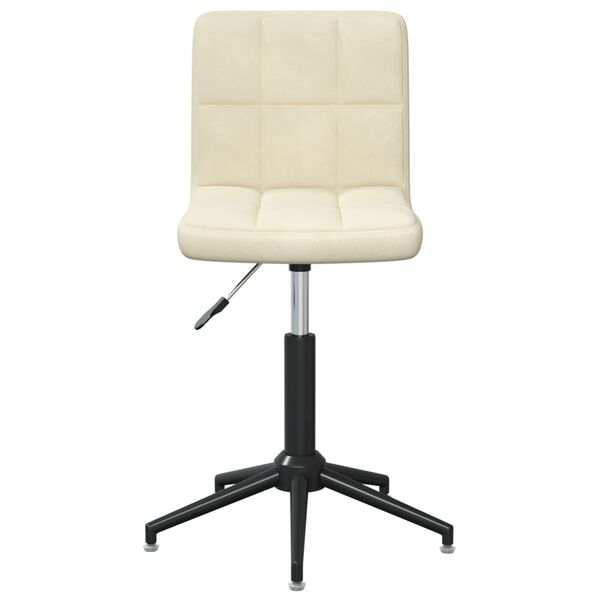 vidaXL drejelig spisebordsstol fl&oslash;jl cremefarvet