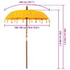 vidaXL Balinesisk Parasol Gul 185 x 185 x 260 cm
