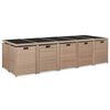 vidaXL udend&oslash;rs spisebordss&aelig;t 15 dele med hynder polyrattan beige