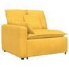 vidaXL modulsofa med fodskammel og hynder fløjlsstof lysegul