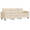vidaXL 3-personers sofa 180 cm mikrofiberstof beige