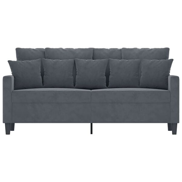 vidaXL 2-personers sofa 140 cm fløjl mørkegrå