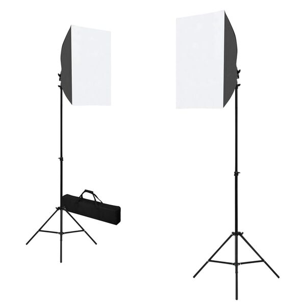 vidaXL fotostudies&aelig;t med softbox-lamper og baggrund