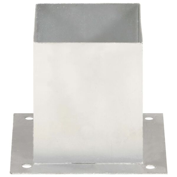 vidaXL stolpefod 4 stk. 121 mm galvaniseret metal