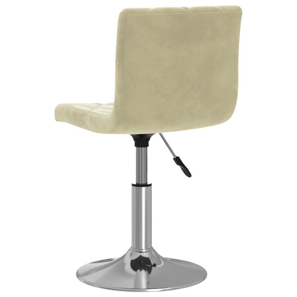 vidaXL drejelig spisebordsstol fl&oslash;jl cremefarvet