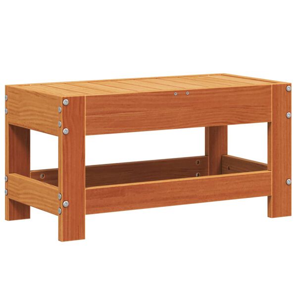 vidaXL haveskammel 62x30x32 cm massivt fyrretr&aelig; gyldenbrun