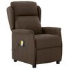 vidaXL Massagestol med pude Brun 93.5 x 67.5 x 101.5 cm Stof