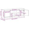 vidaXL TV Enheder Sort 139,5 x 34 x 50 cm Konstrueret træ
