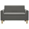 vidaXL 2-personers sofa til b&oslash;rn kunstl&aelig;der gr&aring;