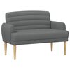 vidaXL L&aelig;nestol med knap tufting M&oslash;rkegr&aring; 116 x 67 x 80 cm Stof