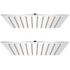 vidaXL bruserhoveder rainshower 2 stk. rustfrit st&aring;l 20 x 20 cm