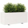 vidaXL plantekasse 110x40x49,5 cm massivt fyrretræ hvid