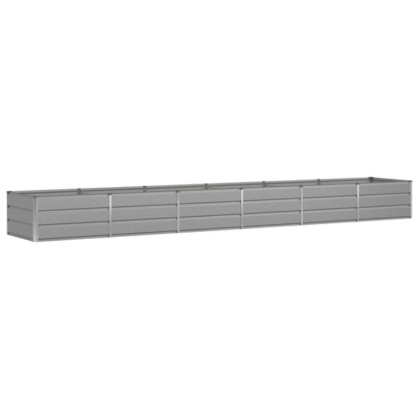 vidaXL Plantekasse Lysegr&aring; 480 x 80 x 45 cm St&aring;l