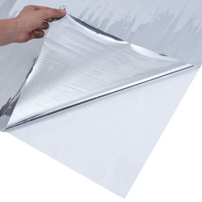 vidaXL solfilm 45x500 cm reflekterende effekt PVC sølvfarvet