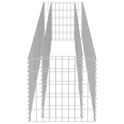 vidaXL gabion-højbed 360x50x50 cm galvaniseret stål