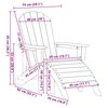 vidaXL Adirondack-stol Marineblå 74 x 82 x 92cm HDPE