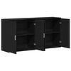 vidaXL Sideboard 2 pcs Sort eg 79 x 38 x 80 cm Konstrueret tr&aelig;