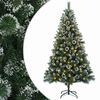 vidaXL Kunstigt juletr&aelig; 120 cm 150 LED'er Varm hvid PVC og metal Gr&oslash;n
