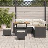 vidaXL Havesofa S&aelig;t 8 pcs Sort polyrattan