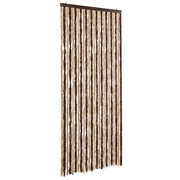 vidaXL insektgardin beige og lysebrun 100 x 220 cm chenille