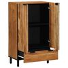 vidaXL Highboard Naturfarvet 60 x 33,5 x 100 cm Massivt Akacietr&aelig;