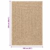 vidaXL gulvt&aelig;ppe ZIZUR beige 120x170cm jute-look indend&oslash;rs og udend&oslash;rs