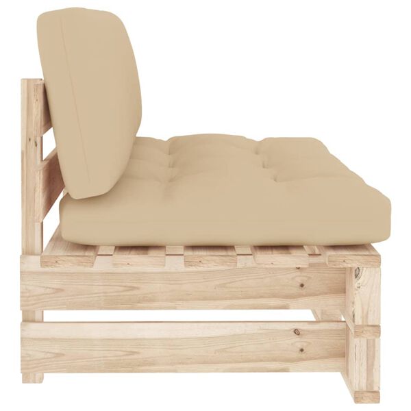 vidaXL midtermodul til pallesofa impr&aelig;gneret fyrretr&aelig;