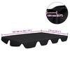 vidaXL baldakin til havegynge 188/168x145/110 cm sort
