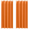 vidaXL M&oslash;rkl&aelig;gningsgardiner med ringe 2 stk. Lys Orange 225 x 140 cm